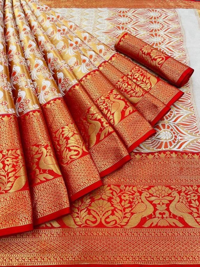SF 613 Handloom Weaving Kanjivaram Silk Sarees Wholesale Market In Surat	